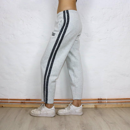 Vintage 80s 90s ASICS jogging pants training pants grey black S/M