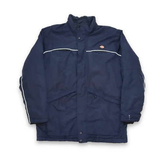 Vintage 80s 90s Y2k DICKIES lined jacket stand collar jacket dark blue M
