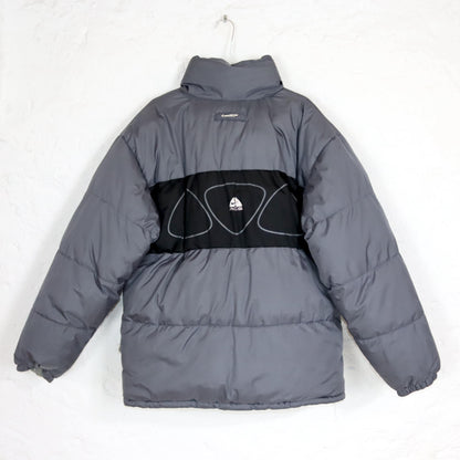 Vintage 80s 90s Y2k NIKE PREMIER ACG reversible jacket winter jacket puffer jacket stand-up collar lined grey L
