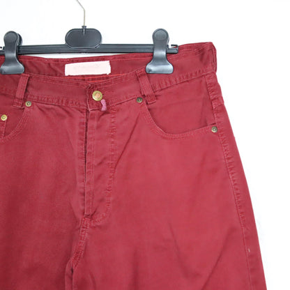 Vintage 80er 90er ENERGY Jeans Hose gerades Bein regular fit dunkelrot W33