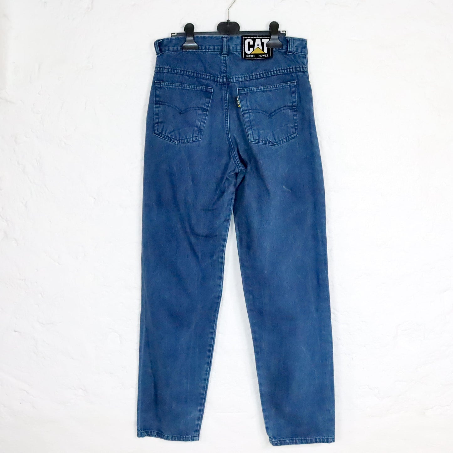 Vintage 80s 90s CAT jeans pants highwaist straight leg blue W33