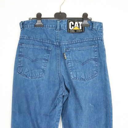 Vintage 80s 90s CAT jeans pants highwaist straight leg blue W33