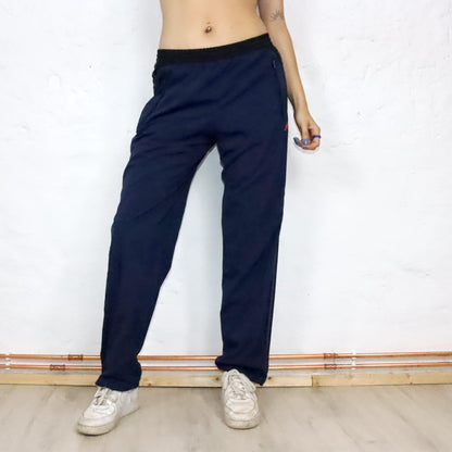 Vintage 90s 00s Y2k ADIDAS climacool tracksuit bottoms jogging pants straight leg dark blue M