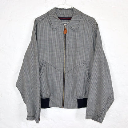Vintage 80s 90s GUIDO PELLEGRINI thin jacket checked black and white Blouson 50 L
