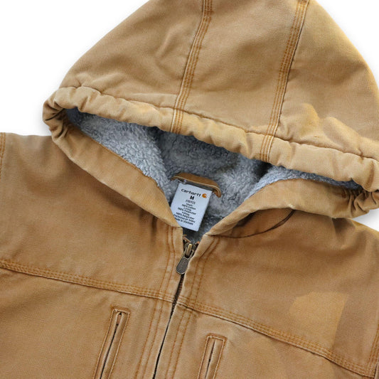 Vintage 80s 90s Y2k CARHARTT Workwear Jacket lined beige XS Kids M