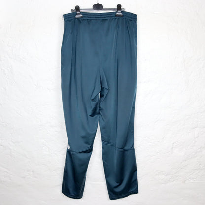 Vintage 90s 00s Y2k ADIDAS jogging pants tracksuit pants dark blue baggy pants wide leg L 54