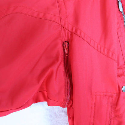 Vintage 80s 90s NEVICA windbreaker rain jacket stand-up collar overcoat ski red M