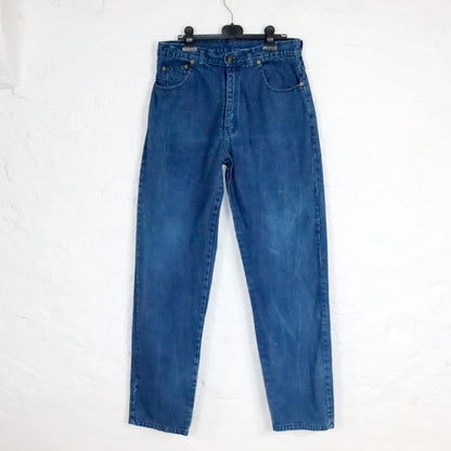 Vintage 80s 90s CAT jeans pants highwaist straight leg blue W33