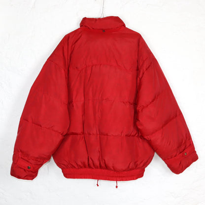 Vintage 80s 90s AMERICAN WEEKEND puffer jacket winter jacket lined red XL