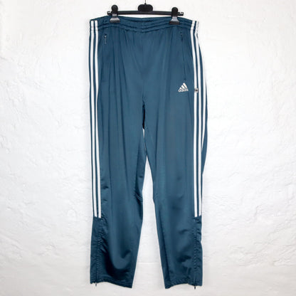 Vintage 90s 00s Y2k ADIDAS jogging pants tracksuit pants dark blue baggy pants wide leg L 54
