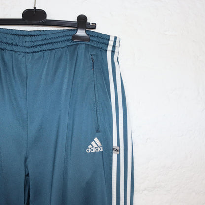Vintage 90s 00s Y2k ADIDAS jogging pants tracksuit pants dark blue baggy pants wide leg L 54