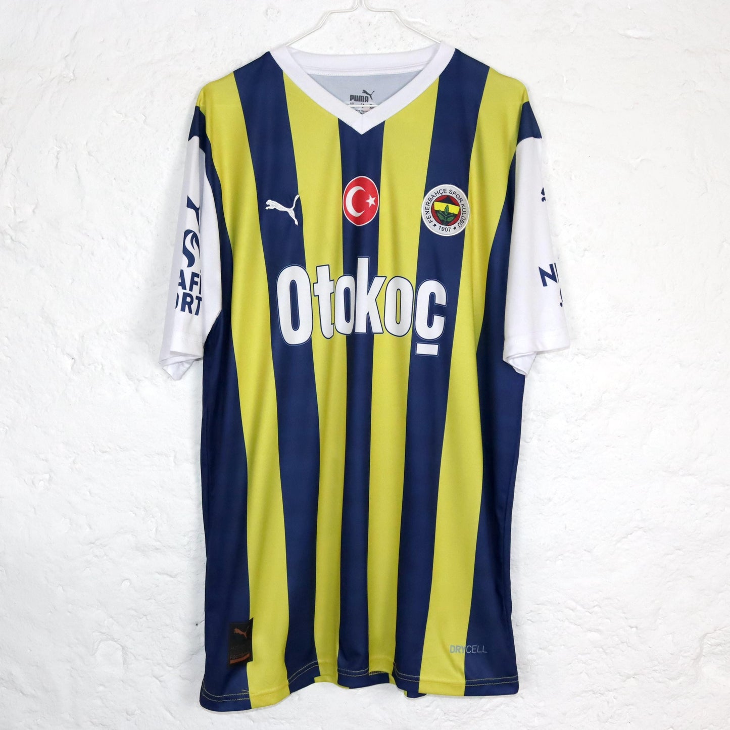 Vintage 90er 00er Y2k PUMA Trikot kurzarm Fenerbace Spor Kulübü Kneze Drycell XXL