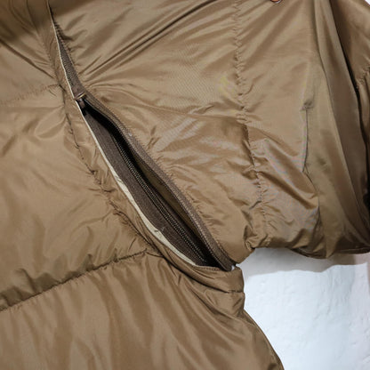Vintage 80s 90s FILA down jacket vest detachable sleeves puffer jacket winter jacket light brown 56 XL
