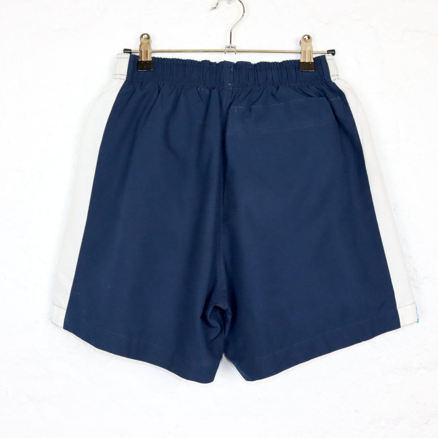 Vintage 80s 90s NIKE shorts short pants dark blue white S