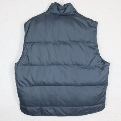 Vintage 80s 90s MURPHY&amp;NYE puffer vest lined winter grey stand-up collar L