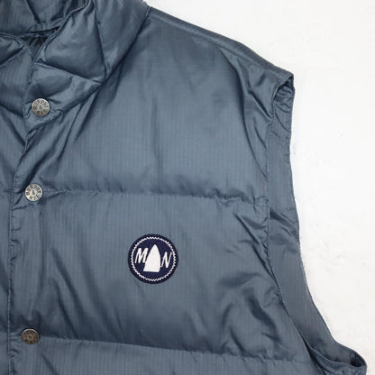Vintage 80s 90s MURPHY&amp;NYE puffer vest lined winter grey stand-up collar L