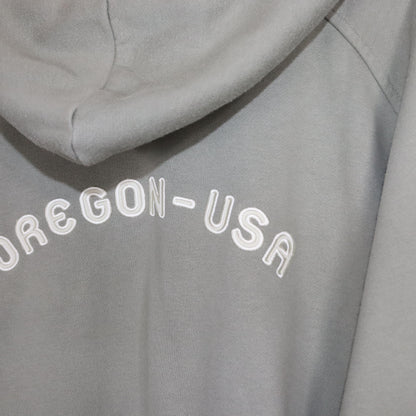 Vintage 80er 90er NIKE Zip Hoodie Jacke Kapuze beige dick Strickeinsatz L
