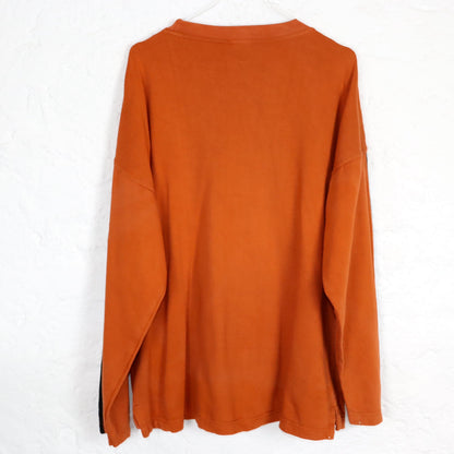 Vintage 80er 90er Sweatshirt Pullover This side up Print orange L