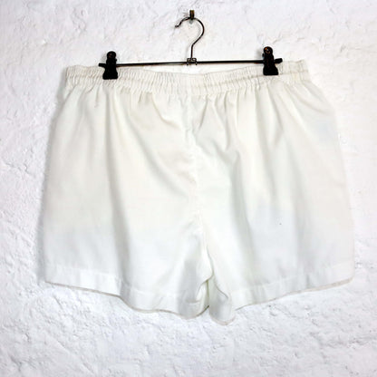 Vintage 80er 90er SERGIO TACCHINI Shorts Tennisshorts Hose kurz weiß crazy pattern 50 L