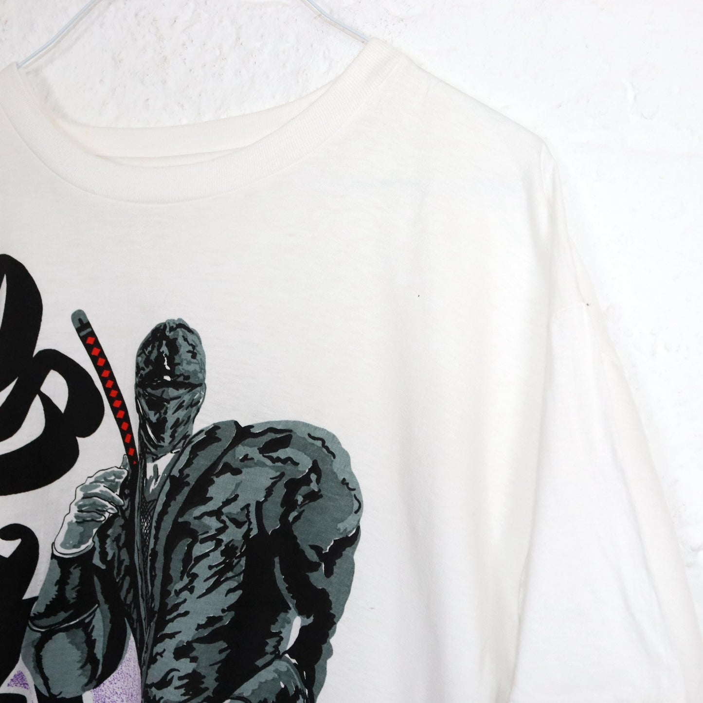 Vintage 80s 90s T-shirt short sleeve print Ninja single stitched L