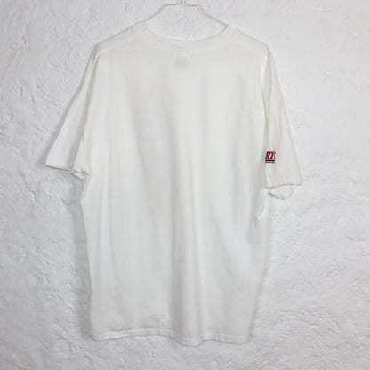 Vintage 80s 90s PORT&amp;COMPANY T-Shirt short sleeve print women's basketball white L