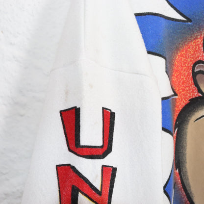 Vintage 80er 90er LOONEY TUNES 1996 Rare Sweatshirt Pullover Print Unleash the Beast Freeze Warner Bros XL
