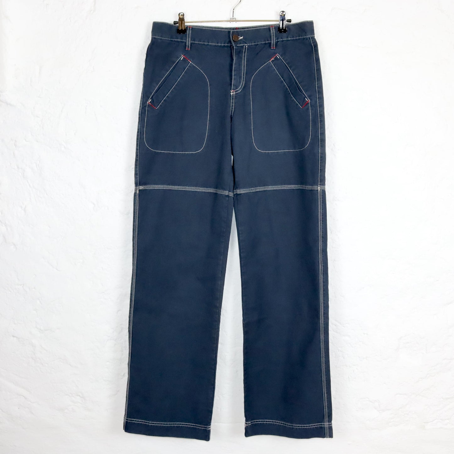 Vintage 90s 00s Y2k KILLAH Baggy Pants Straight Leg Dark Blue Deadstock W29