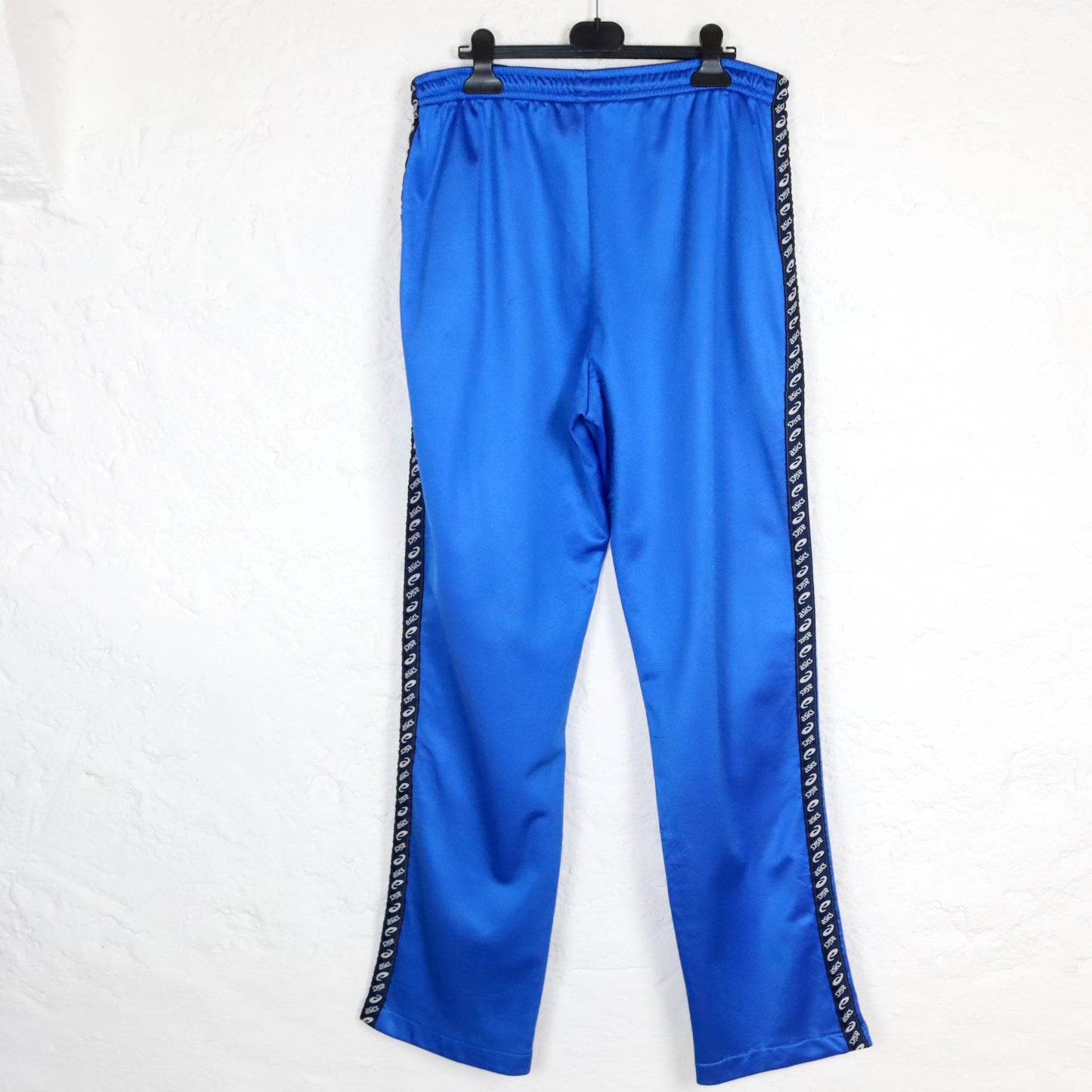 Vintage 80s 90s ASICS tracksuit bottoms baggy pants blue XL