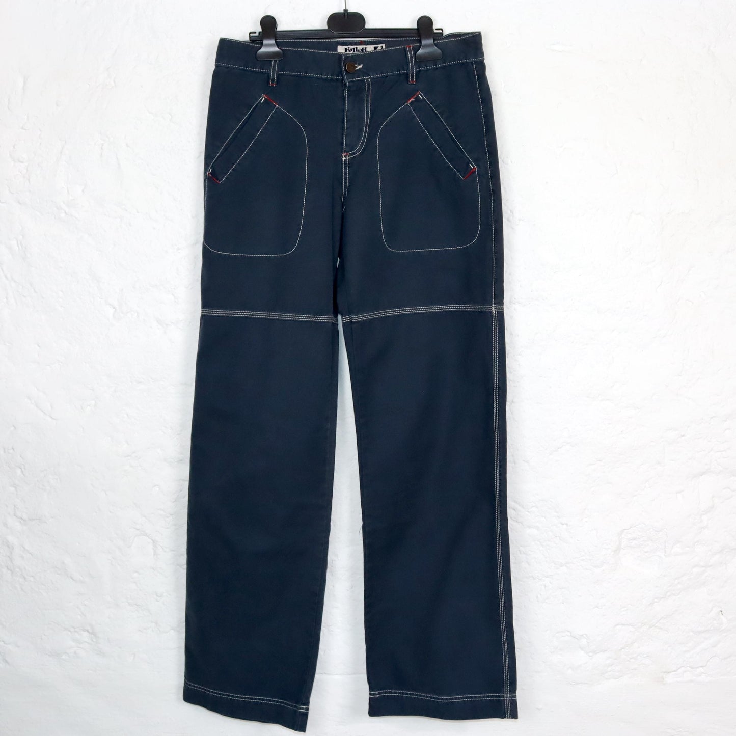 Vintage 80s 90s y2k KILLAH pants baggy hip pants blue Iow waist deadstock W29