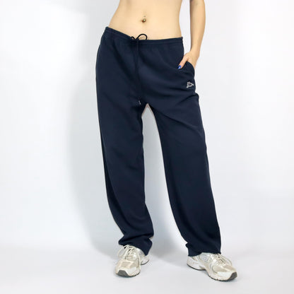 Vintage 80s 90s KAPPA tracksuit bottoms baggy wide leg dark blue XL