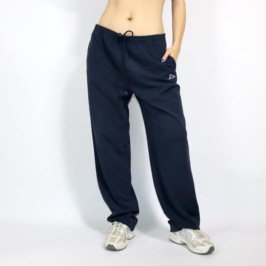 Vintage 80s 90s KAPPA tracksuit bottoms baggy wide leg dark blue XL