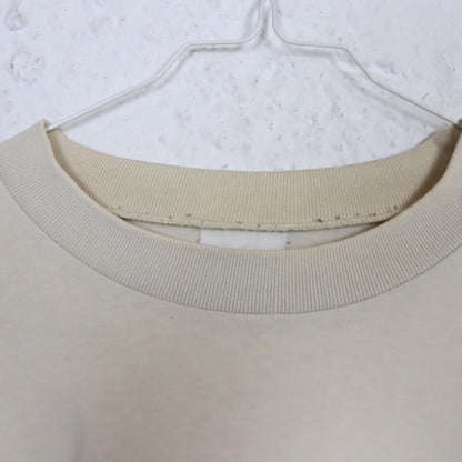Vintage 80s 90s SKY&amp;HI Skater Shirt T-Shirt short sleeve heavy cotton beige print back XL