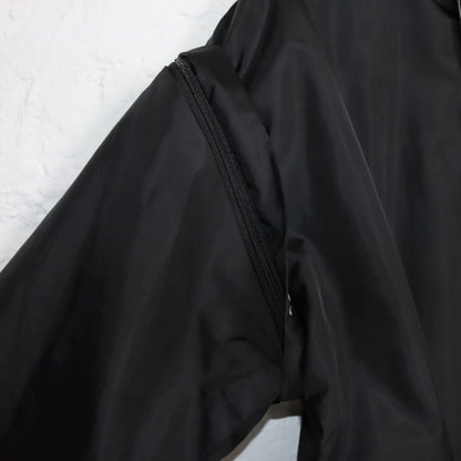 Vintage 80s 90s CHIEMSEE rain jacket vest windbreaker black with hood XXL