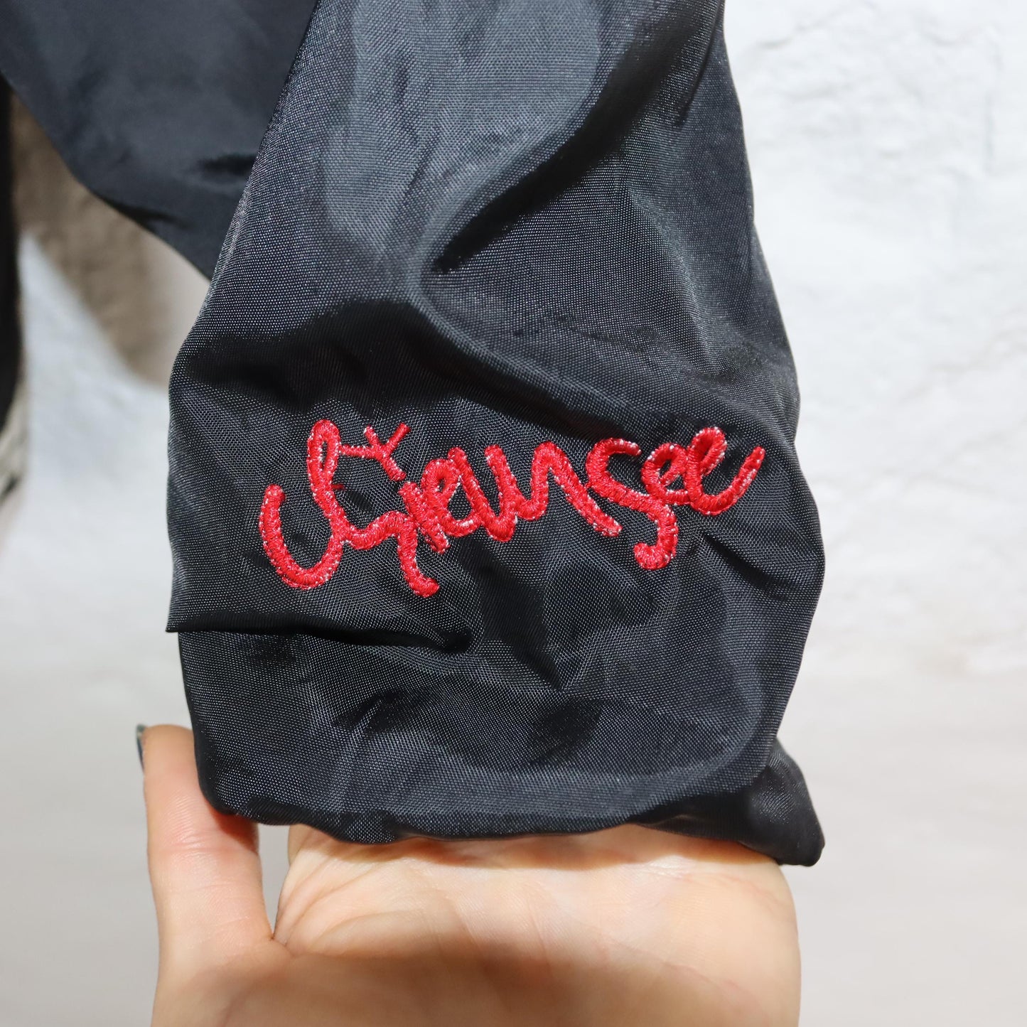 Vintage 80s 90s CHIEMSEE rain jacket vest windbreaker black with hood XXL