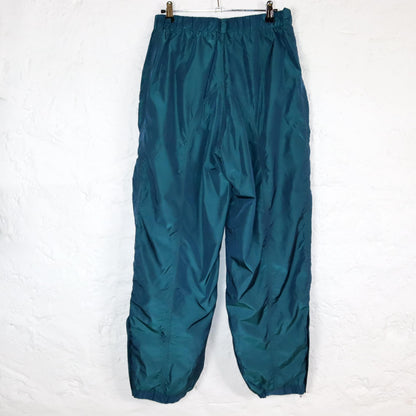 Vintage 80er 90er SALEWA Skihose Hose gefüttert highwaist metallic glänzend türkis M