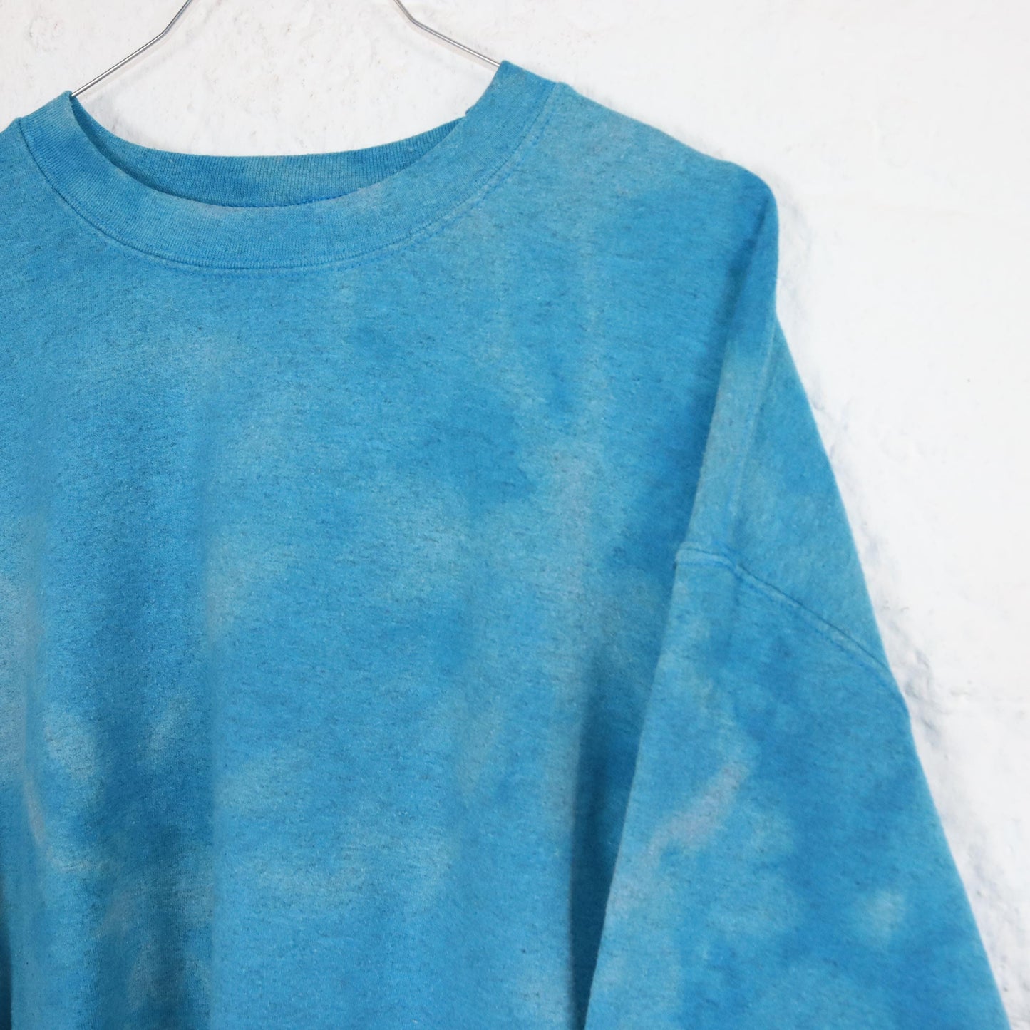 Vintage 80er 90er GILDAN Pullover Batik Sweatshirt blau Selfmade upcycle L