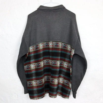 Vintage 80er 90er Flanellhemd Wollhemd gemustert langarm L