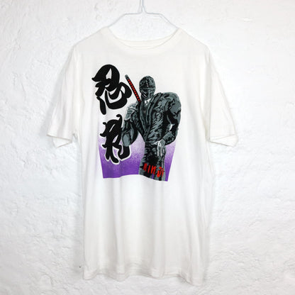 Vintage 80s 90s T-shirt short sleeve print Ninja single stitched L