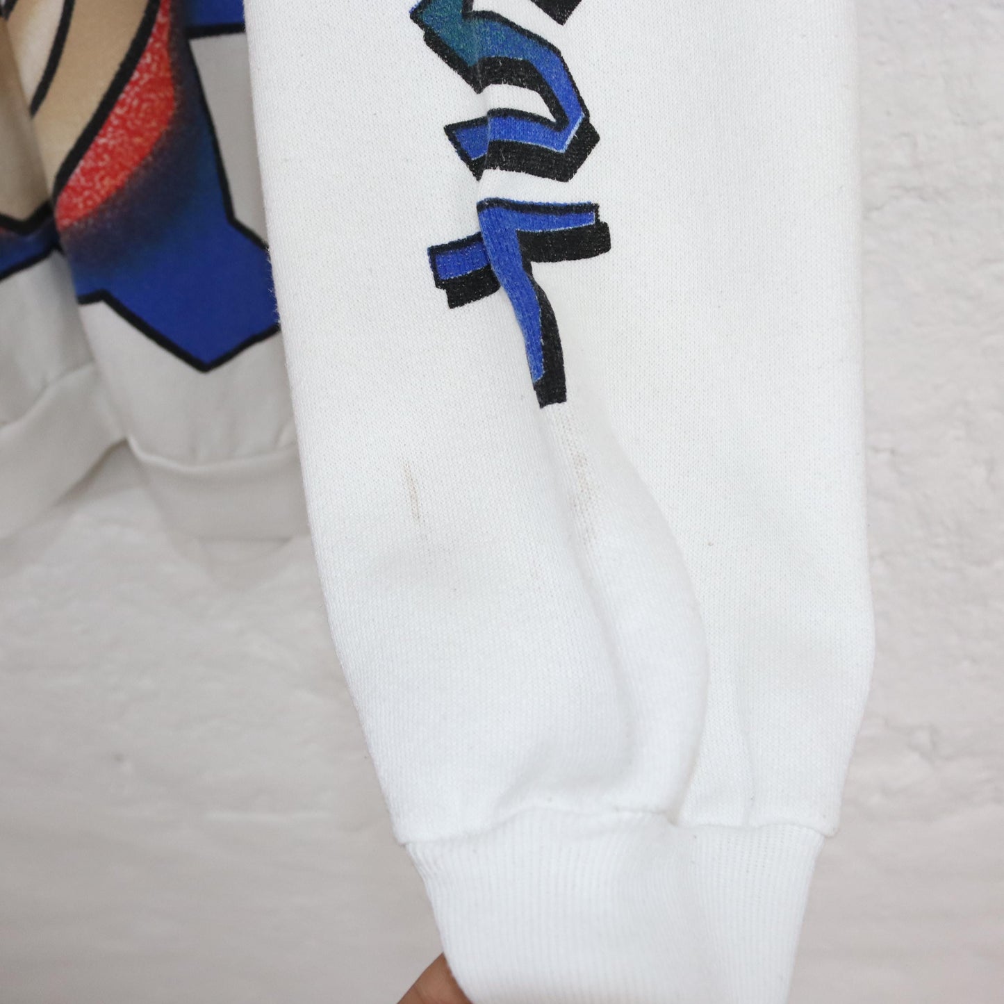 Vintage 80er 90er LOONEY TUNES 1996 Rare Sweatshirt Pullover Print Unleash the Beast Freeze Warner Bros XL