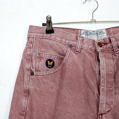 Vintage 80s 90s AVIREX jeans straight leg red W31