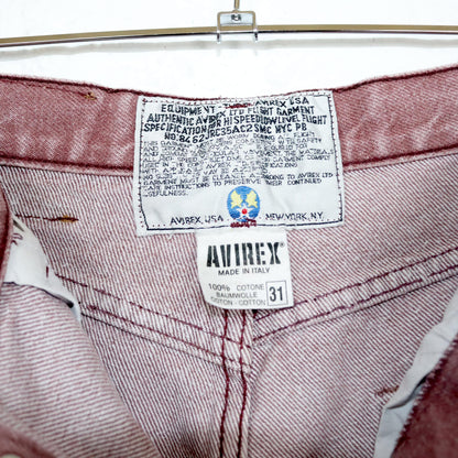 Vintage 80s 90s AVIREX jeans straight leg red W31