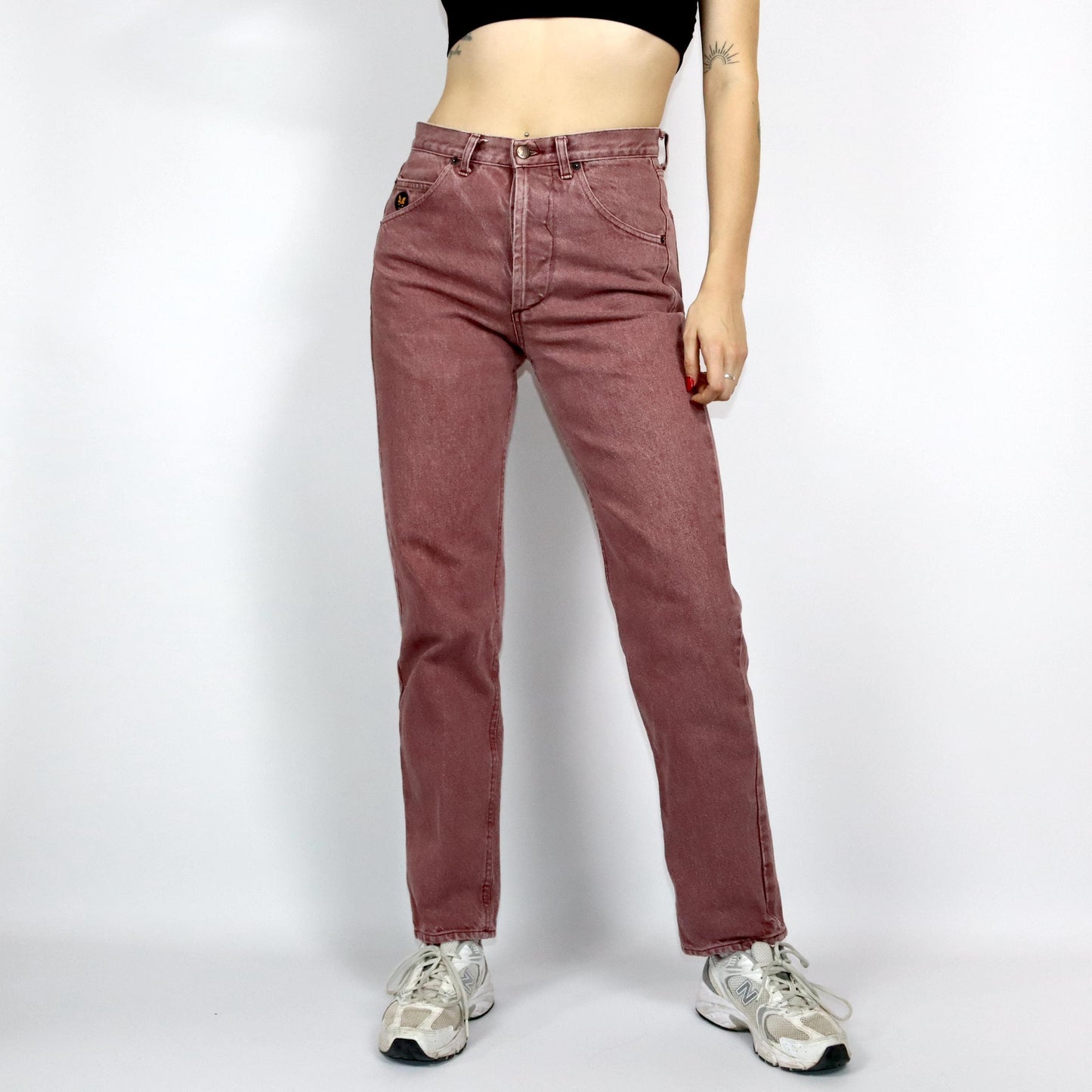 Vintage 80s 90s AVIREX jeans straight leg red W31