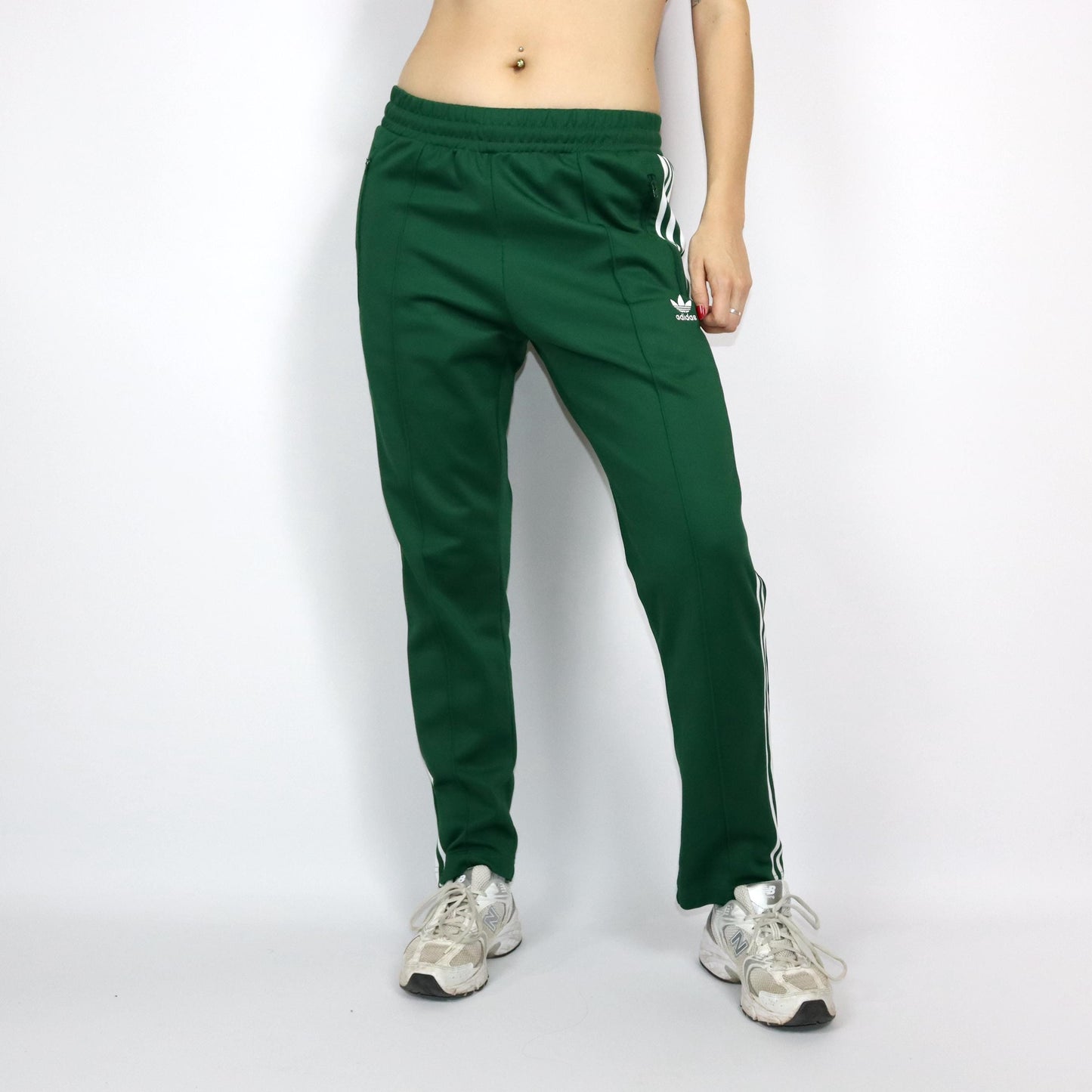 Vintage 80s 90s Y2k ADIDAS tracksuit bottoms green M