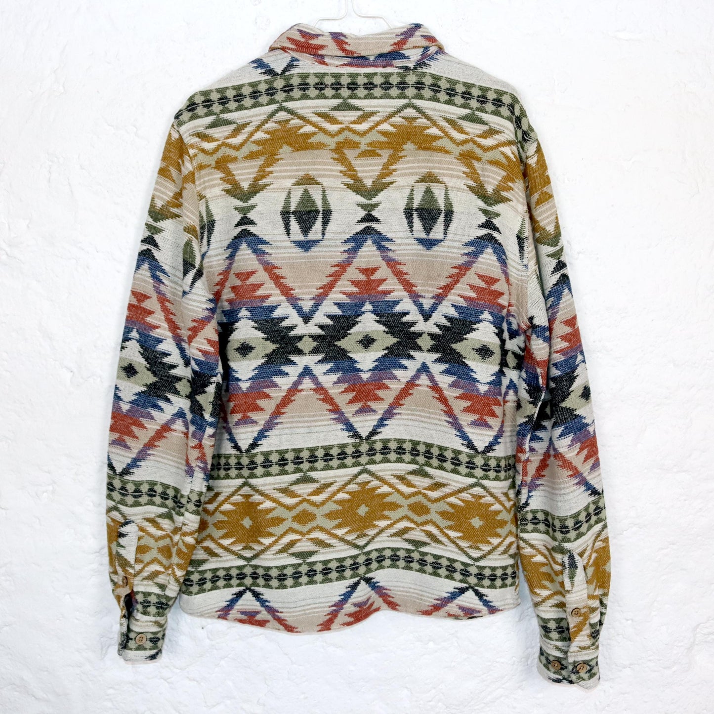 Vintage 80er 90er SCOUT Hemd langarm Aztekenmuster bunt XS