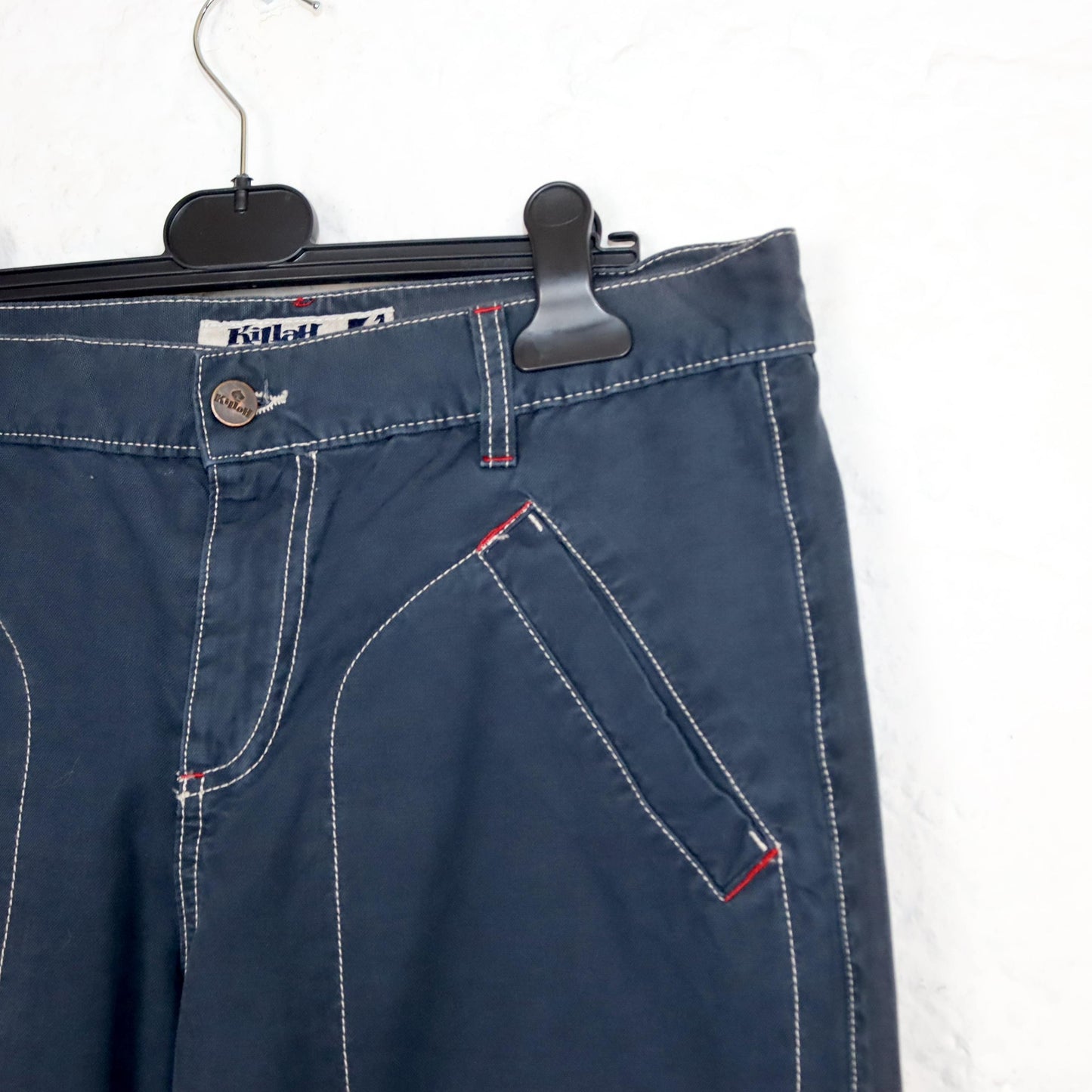 Vintage 80s 90s y2k KILLAH pants baggy hip pants blue Iow waist deadstock W29