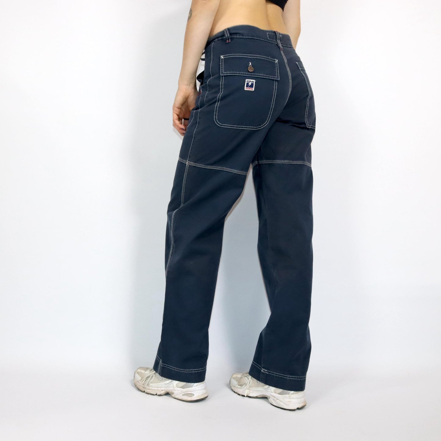 Vintage 80s 90s y2k KILLAH pants baggy hip pants blue Iow waist deadstock W29