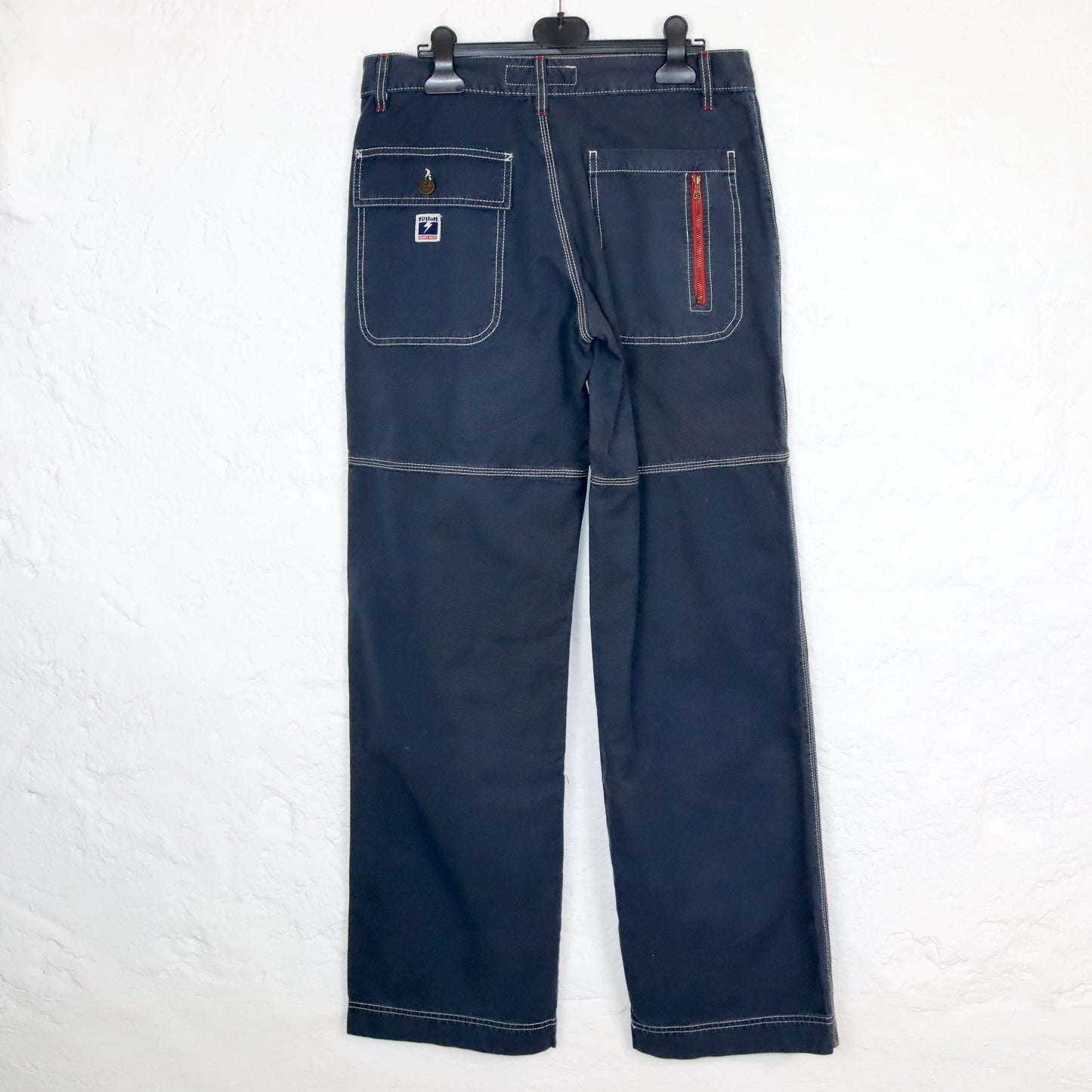 Vintage 80s 90s y2k KILLAH pants baggy hip pants blue Iow waist deadstock W29
