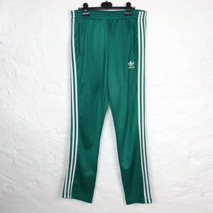 Vintage 80er 90er ADIDAS Jogginghose Trainingshose gerades Bein grün M
