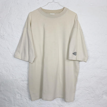Vintage 80s 90s SKY&amp;HI Skater Shirt T-Shirt short sleeve heavy cotton beige print back XL