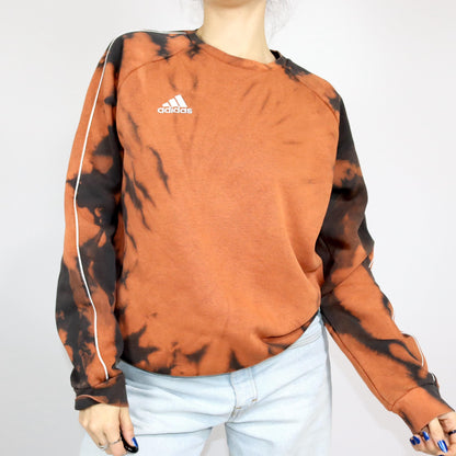 Vintage 80er 90er ADIDAS Sweatshirt Pullover reworked selfmade Batik M